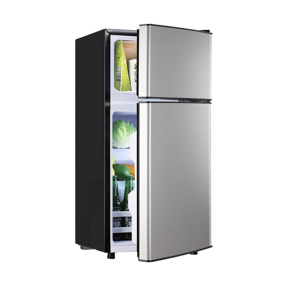 2.4 Cu.Ft Double Door Mini Fridge with Freezer, Compact Refrigerator