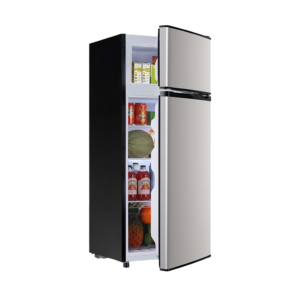 4.5 Cu.Ft Double Door Mini Fridge with Freezer, Compact Refrigerator