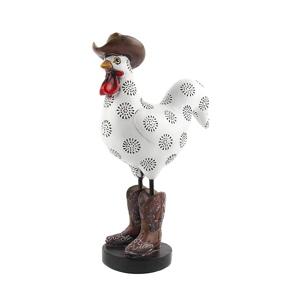 Rooster Garden Statue Outdoor and Indoor Resin Farm Animal Decorative Figurine for Yard Patio Lawn and Home