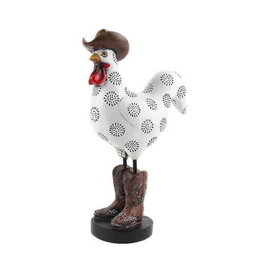 Rooster Garden Statue Outdoor and Indoor Resin Farm Animal Decorative Figurine for Yard Patio Lawn and Home