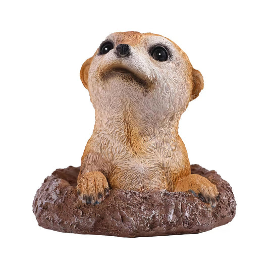 Meerkat Garden Statue Lifelike Outdoor Animal Decor 6 Inch for Yard Patio or Garden