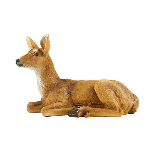 Doe Deer Resin Garden Statue Female Deer Animal Figurine for Indoor and Outdoor Yard Lawn Home Decor