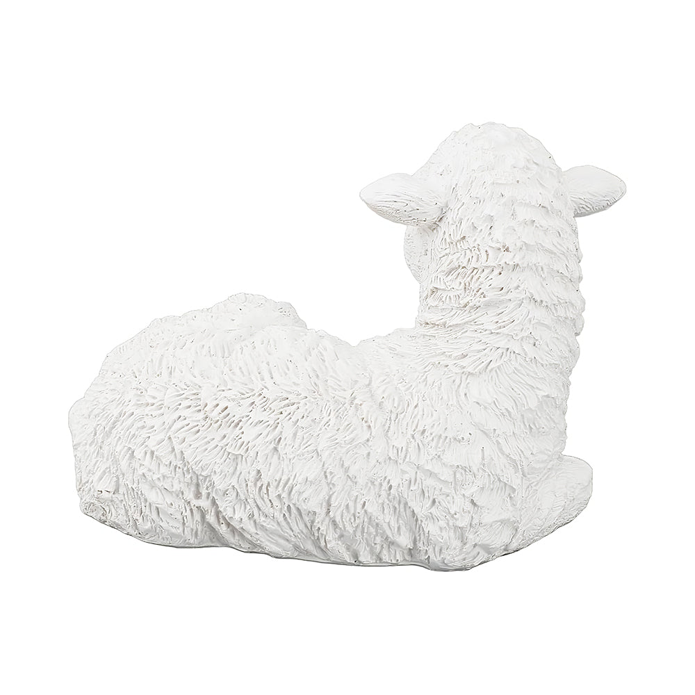 Cute Lamb Garden Statue Resin Sheep Figurine for Yard Patio and Outdoor Decoration