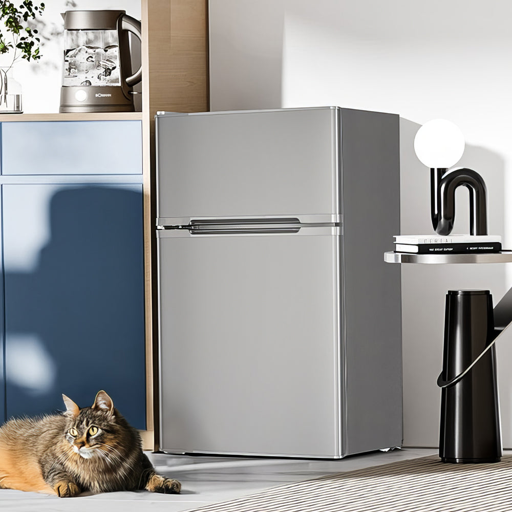 3.2 Cu.Ft Compact Fridge Freezer Combo, Adjustable Temperature