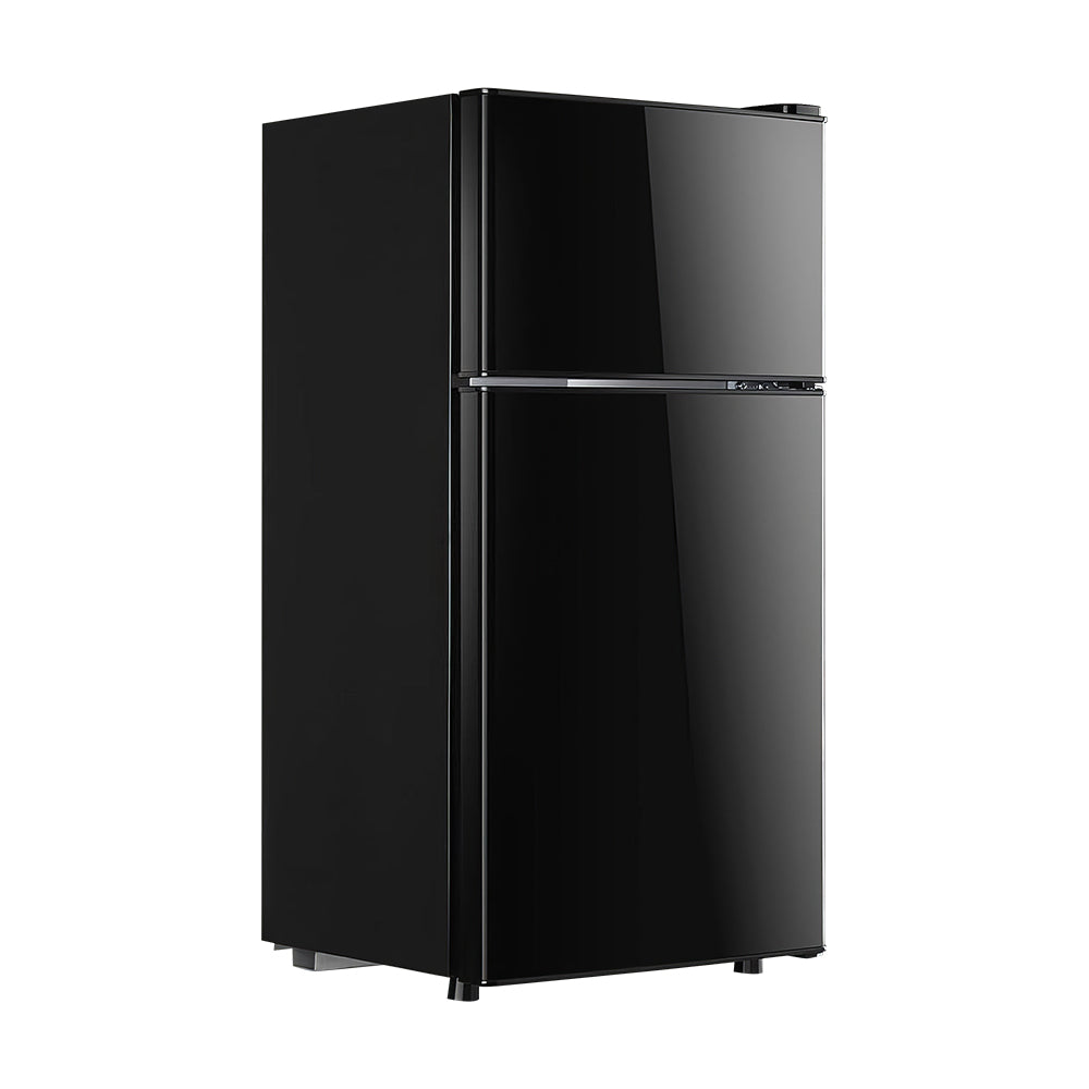 2.4 Cu.Ft Double Door Mini Fridge with Freezer, Compact Refrigerator