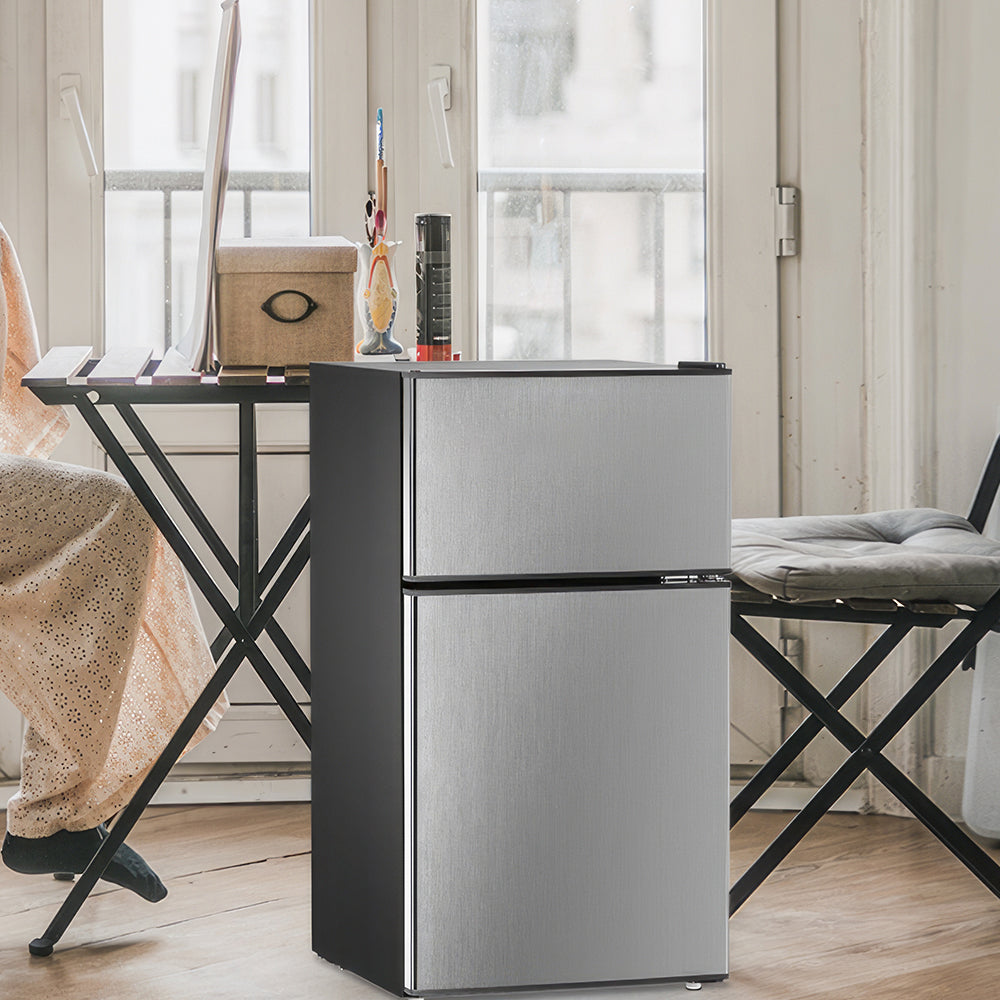 3.2 Cu.Ft Mini Fridge with Freezer, 2-Door Compact Refrigerator