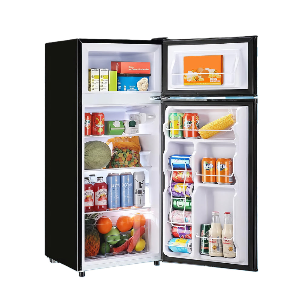 4.5 Cu.Ft Double Door Mini Fridge with Freezer, Compact Refrigerator