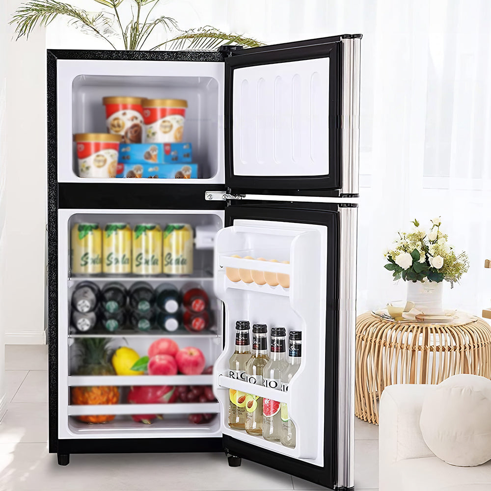 3.5 Cu.Ft Double Door Compact Refrigerator with Freezer