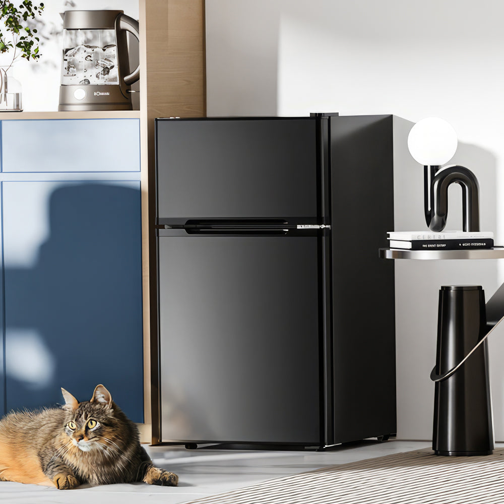 3.2 Cu.Ft Compact Fridge Freezer Combo, Adjustable Temperature