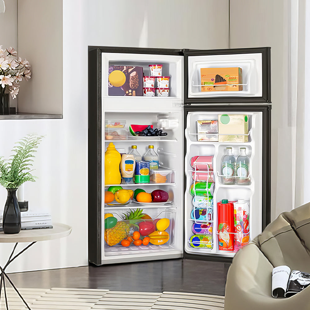 4.4 Cu.Ft Freestanding Compact Refrigerator Freezer, Silver