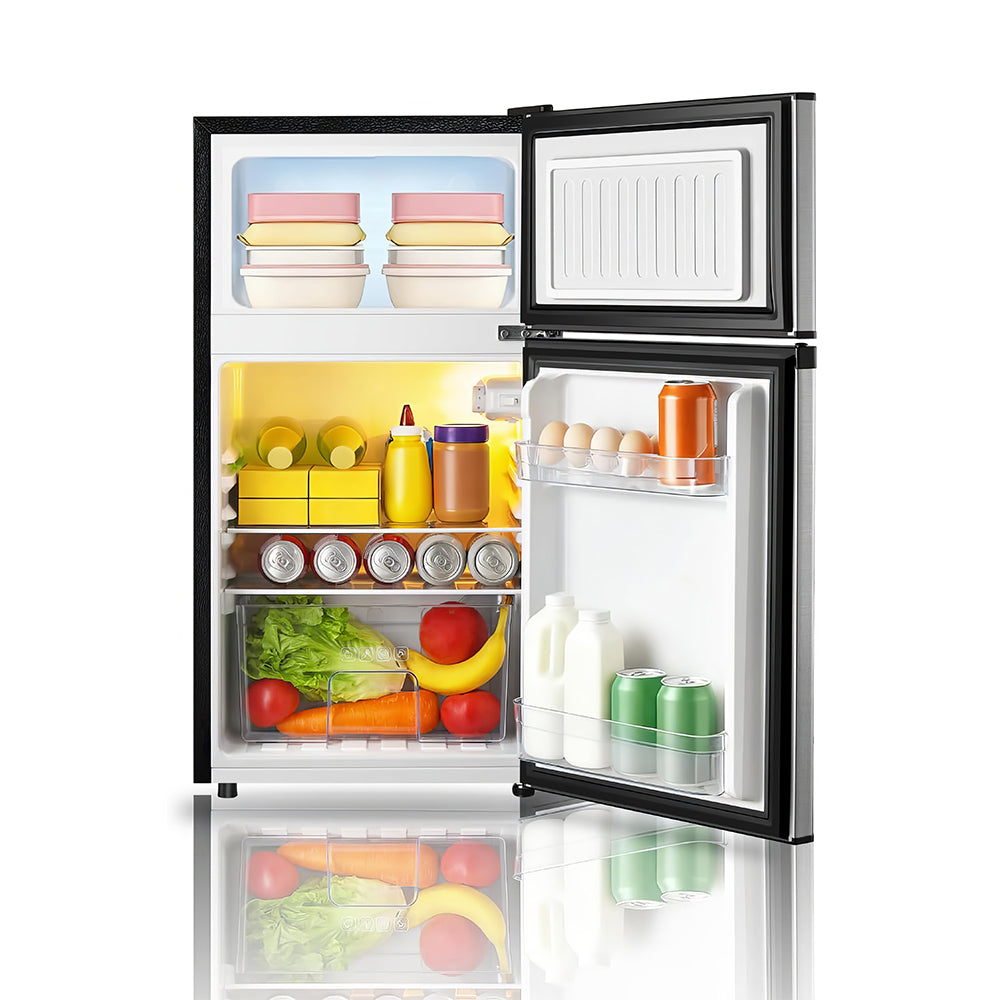 Mini Refrigerator Freezer Combo, 3.2 Cu.Ft, Stylish Pink Design