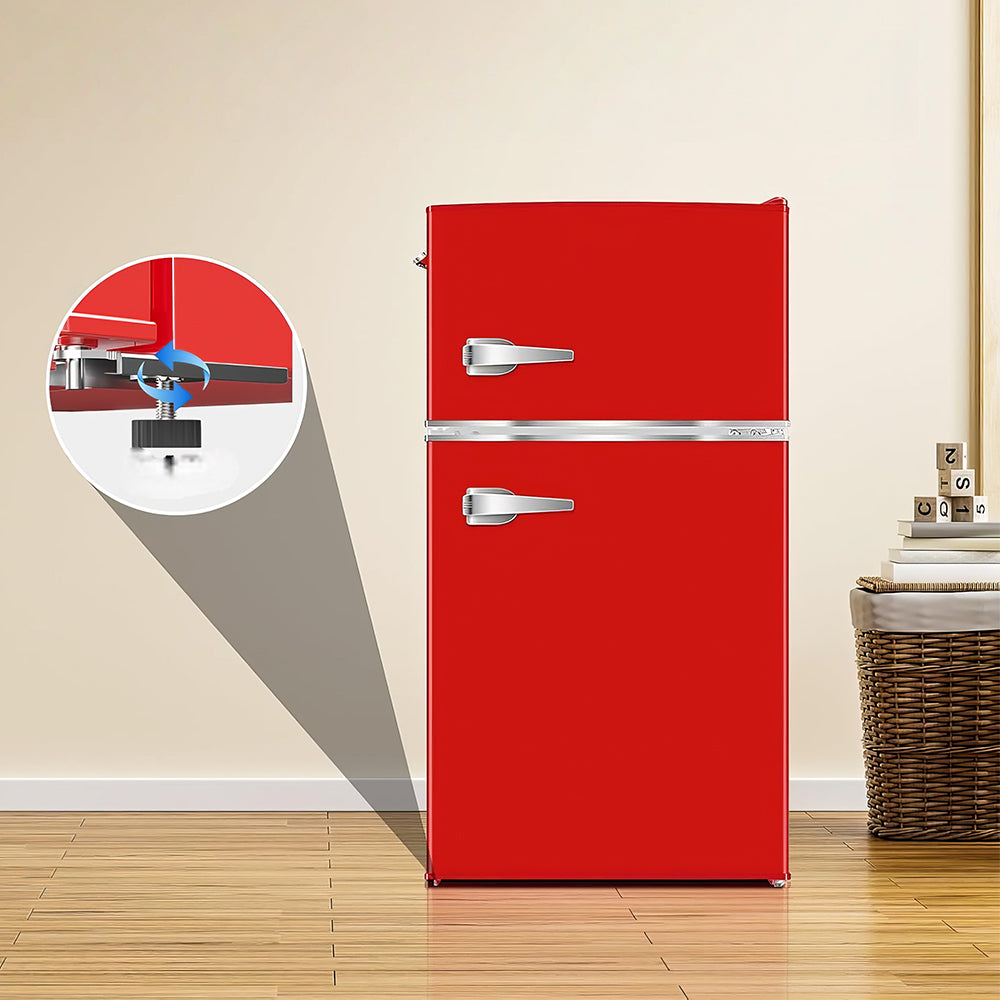 Quiet Mini Refrigerator Freezer, 3.2 Cu.Ft, Adjustable Control