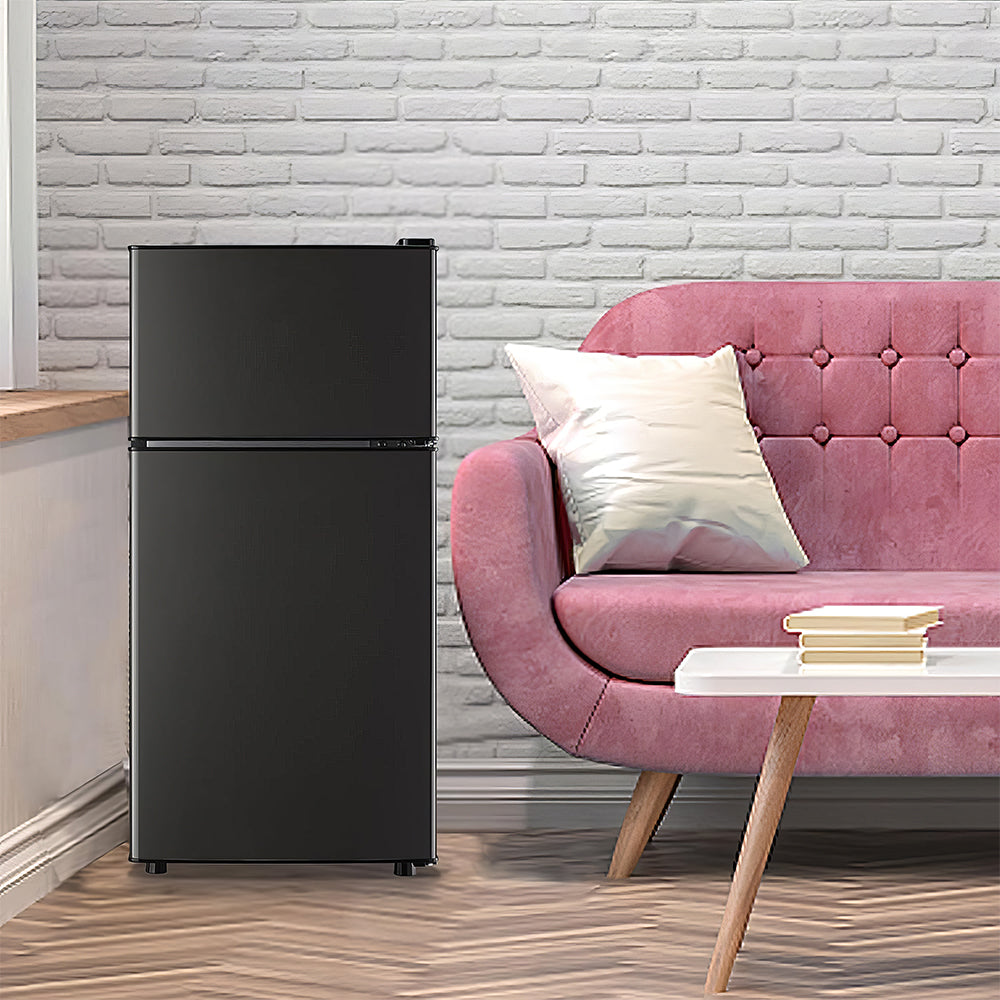 2.4 Cu.Ft Mini Fridge with Freezer, Dual Door Compact Refrigerator
